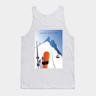 Chamonix Aiguille du Midi snowboard ski leewarddesign Tank Top